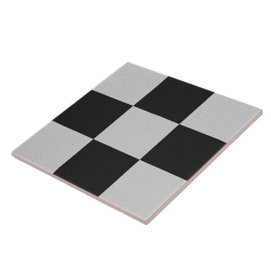 Gecontroleerde zwarte en witte vierkantjes of KLAN Tegeltje (Zijkant)