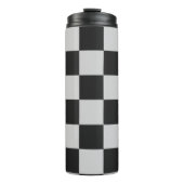 Gecontroleerde zwarte en witte vierkantjes of KLAN Thermosbeker (Voorkant)