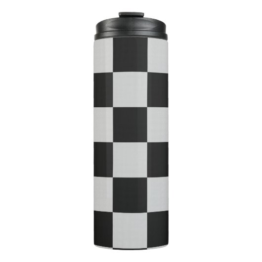 Gecontroleerde zwarte en witte vierkantjes of KLAN Thermosbeker (Voorkant)