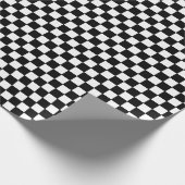 Gecontroleerde zwarte en witte vlag automatisch ra cadeaupapier (Hoek)