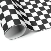 Gecontroleerde zwarte en witte vlag automatisch ra cadeaupapier (Rol Hoek)