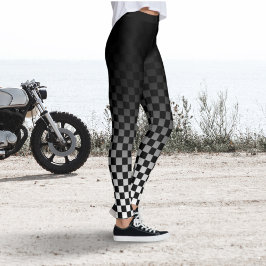 Gecontroleerde zwarte Fade-Leggings Leggings