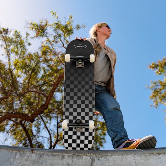 Gecontroleerde zwarte fade persoonlijk skateboard (Buiten 1)