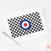 Gecontroleerde zwarte rackingdoelmodus rechthoekige sticker (Envelop)