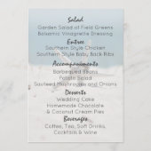 Gecoördineerd Beach Wedding Theme Suite Menu (Achterkant)