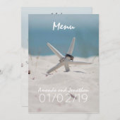 Gecoördineerd Beach Wedding Theme Suite Menu (Voorkant / Achterkant)