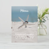 Gecoördineerd Beach Wedding Theme Suite Menu (Staand voorkant)