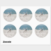 Gecoördineerd strand bruiloft thema suite ronde sticker (Vel)
