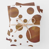 Gecoördineerde armbruine kleurenpatronen inpakpapier vel (In situ)