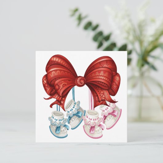 Gecorrigeerd Baby shower Kaart (Staand voorkant)