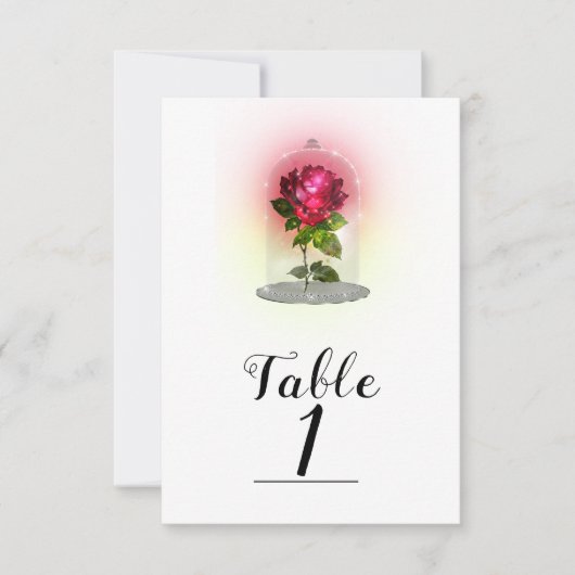 Gecorrigeerd Magical Storybook Red Rose Table Numb Kaart (Voorkant)