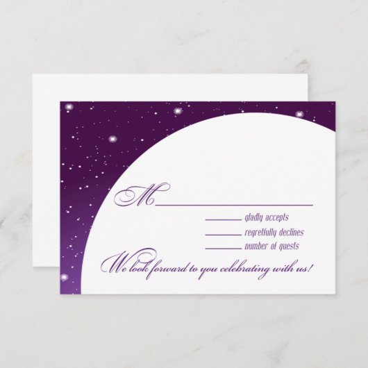 Gecorrigeerd 's avonds nachts weddenschap met RSVP (Voorkant / Achterkant)