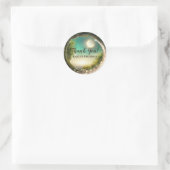 Gecorrigeerde avond Dank u Klassieke ronde Sticker (Tas)