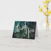 Gecorrigeerde bosvuile lichten bruiloft Dank je we Kaart (Gele Bloem)