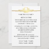 Gecorrigeerde Deco Champagne Celebration Invitatio Kaart (Achterkant)