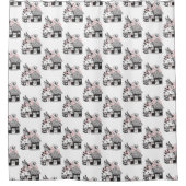 Gecorrigeerde feestelijke en feilloze woning douchegordijn (Voorkant)