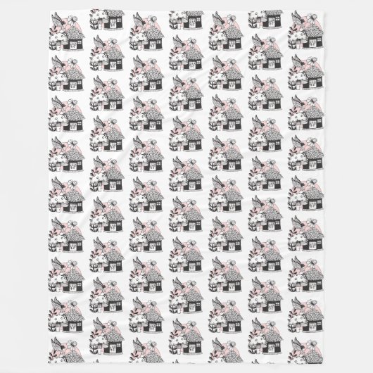 Gecorrigeerde feestelijke en feilloze woning fleece deken (Voorkant)