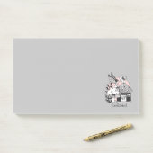 Gecorrigeerde feestelijke en feilloze woning post-it® notes (Op bureau)