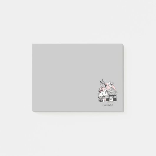 Gecorrigeerde feestelijke en feilloze woning post-it® notes (Voorkant)