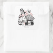 Gecorrigeerde feestelijke en feilloze woning vierkante sticker (Tas)