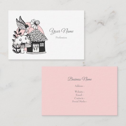 Gecorrigeerde feestelijke en feilloze woning visitekaartje (Voorkant / Achterkant)