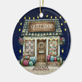 GECORRIGEERDE QUILT SHOP Keramisch Ornament (Links)