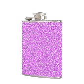 Gecorrigeerde roze diamanten kijken glitter patroo heupfles (Links)