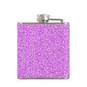 Gecorrigeerde roze diamanten kijken glitter patroo heupfles (Achterkant)