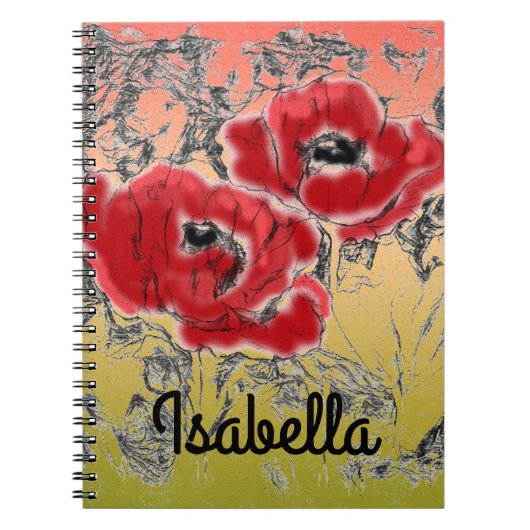 Gecorrigeerde zachte, wazige kleuren met gradiënt  notitieboek (Voorkant)