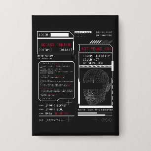 Gecorrumpeerd - Techno-Brutalist Streetwear Design Button