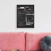 Gecorrumpeerd - Techno-Brutalist Streetwear Design Canvas Afdruk (Insitu (Woonkamer))
