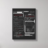 Gecorrumpeerd - Techno-Brutalist Streetwear Design Canvas Afdruk (Voorkant)