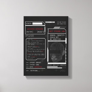 Gecorrumpeerd - Techno-Brutalist Streetwear Design Canvas Afdruk