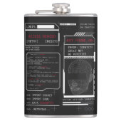 Gecorrumpeerd - Techno-Brutalist Streetwear Design Heupfles (Voorkant)