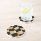 Gecrackeerde ingecheckte vlag zandsteen onderzetter (Zijkant)