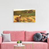 Gecrasht vliegtuig (door John Singer Sargent) Canvas Afdruk (Insitu (Woonkamer))