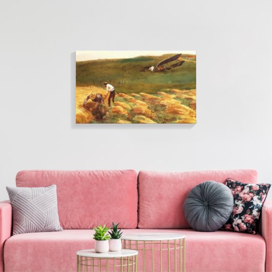 Gecrasht vliegtuig (door John Singer Sargent) Canvas Afdruk (Insitu (Woonkamer))