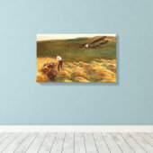 Gecrasht vliegtuig (door John Singer Sargent) Canvas Afdruk (Insitu (Houten vloer))