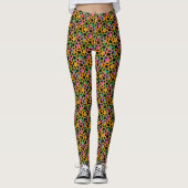 Gecreëerde bloemenkettinkmail leggings (Voorkant)