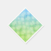 Gecroseerde Happy Green en blauw, gele cheques Servet (Hoek)