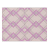 Gecroseerde Happy Paars & crème, witte cheques Tafelkleed (Voorkant (Horizontaal))
