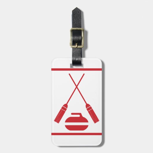 GeCrossed-Brooms-krullingsrek Bagagelabel (Voorkant verticaal)