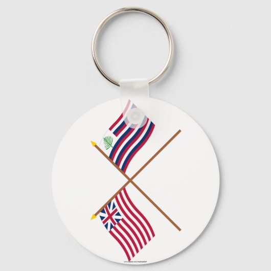 GeCrossed Grand Union Flag & New England Ensign Sleutelhanger (Voorkant)
