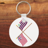 GeCrossed Grand Union Flag & New England Ensign Sleutelhanger (Voorkant)