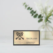 GeCrossed Keys Home Logo | Onroerend goed Visitekaartje (Staand voorkant)