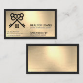 GeCrossed Keys Home Logo | Onroerend goed Visitekaartje (Voorkant / Achterkant)