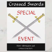 GeCrossed Medieval Swords Flyer Sjabloon (Voorkant)
