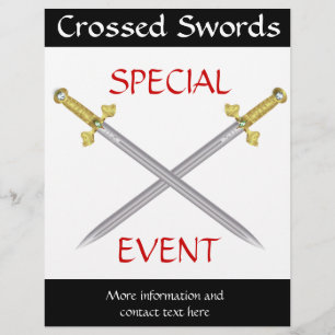 GeCrossed Medieval Swords Flyer Sjabloon