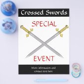 GeCrossed Medieval Swords Flyer Sjabloon (Enkel)