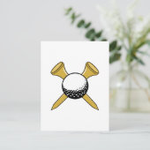 GeCrossed T's & Ball Briefkaart (Staand voorkant)